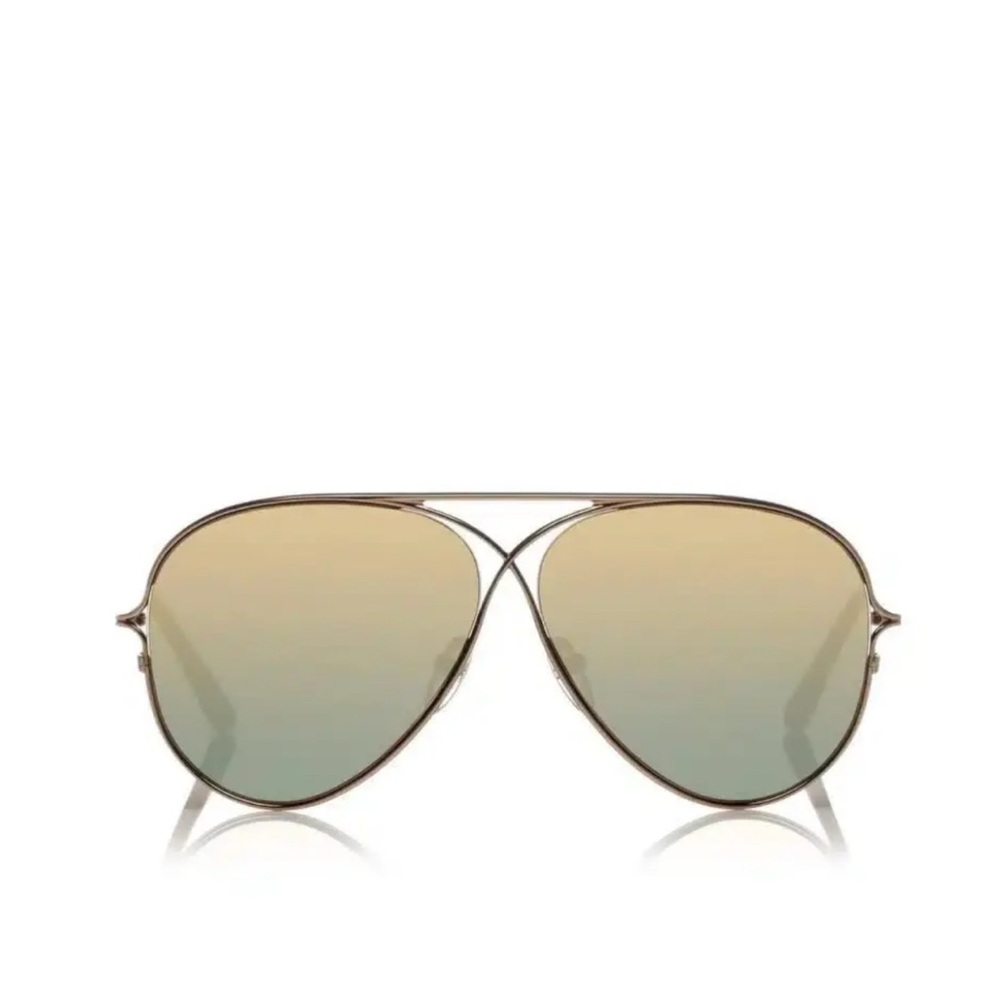 Tom Ford Reflective Silver Aviator Sunglasses | minor imperfections